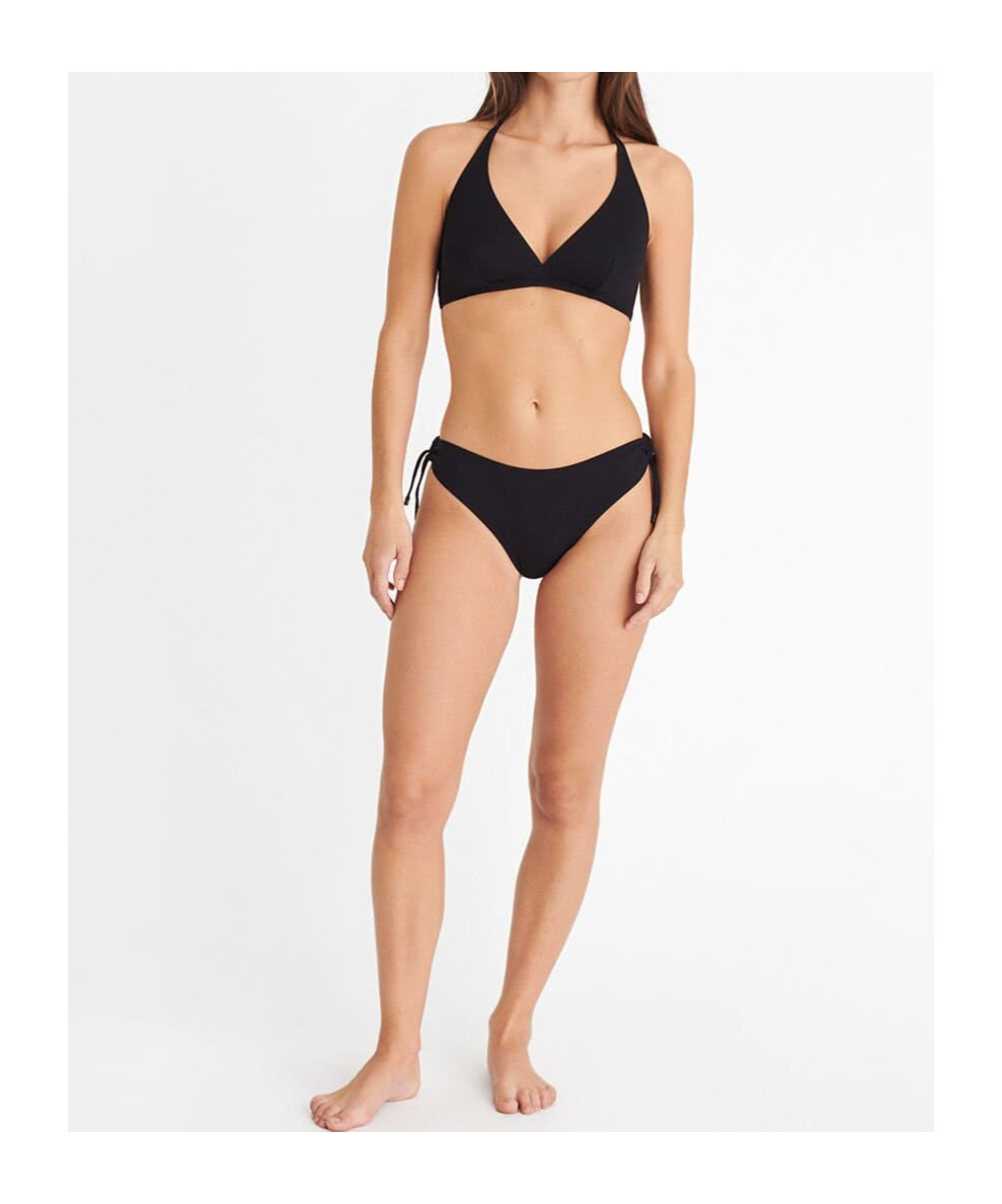 Eres Gang Halterneck Tie Fastened Bikini Top In Black