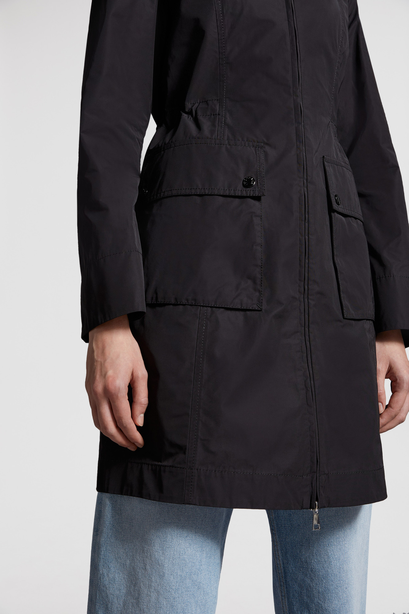 Shop Moncler Laerte Hooded Parka Coat In Black