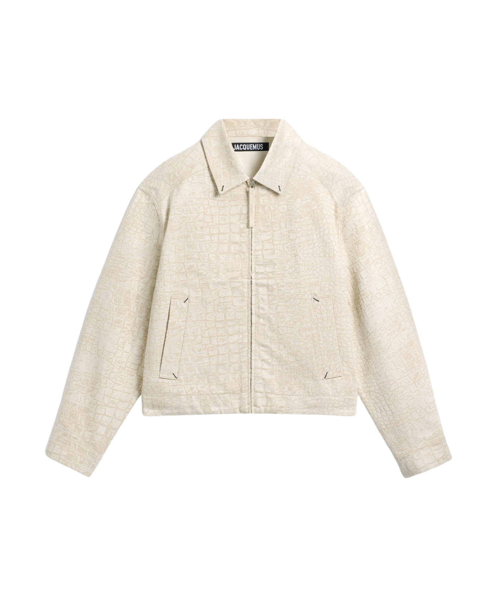 Jacquemus Long-sleeved Denim Jacket In Nude