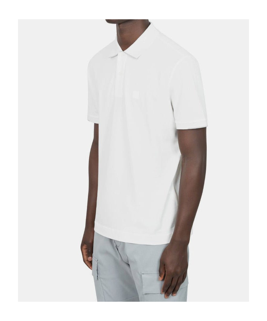 C.p. Company Polo Stretch In White