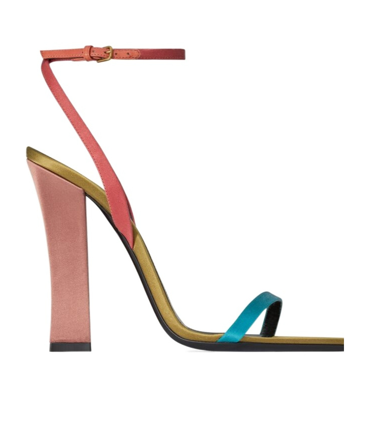 SAINT LAURENT DOMINIQUE SANDALS IN SATIN CREPE