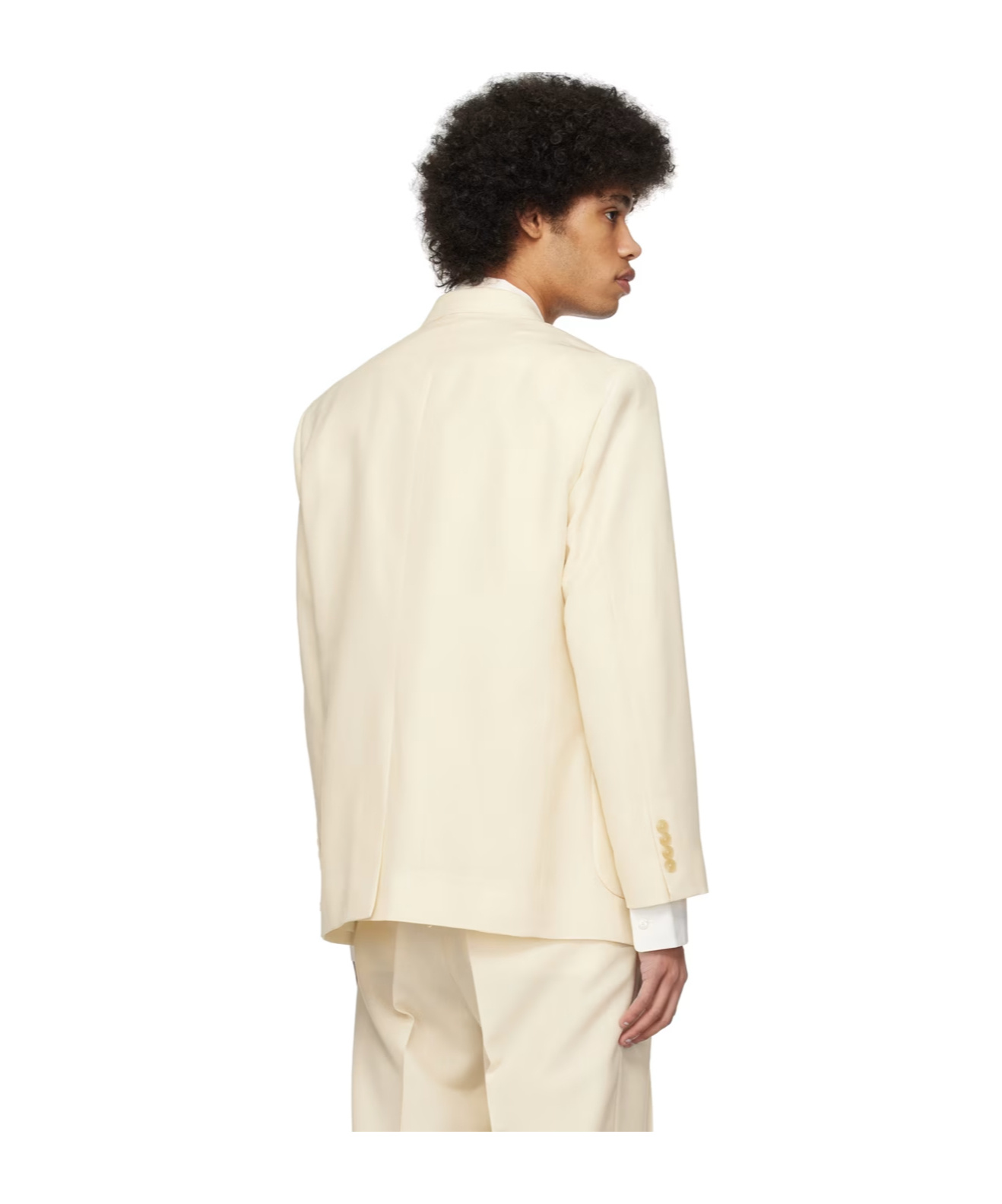 Auralee Slit Details Suit Jacket In White
