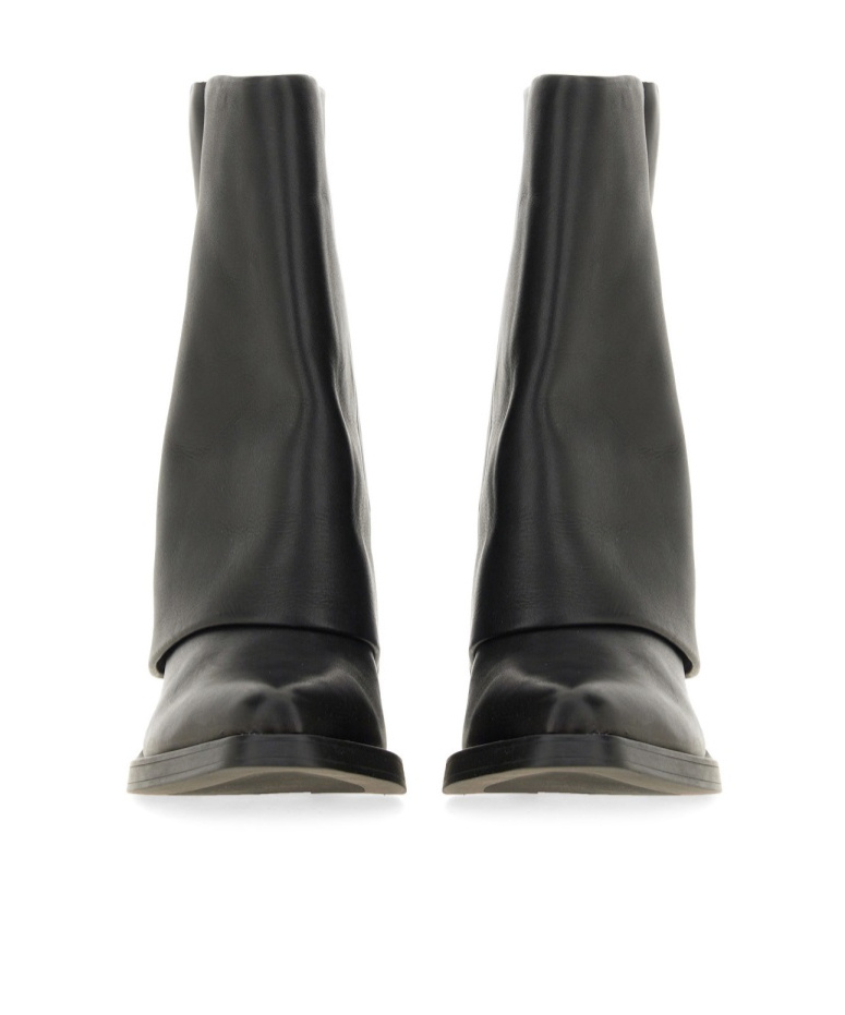 Ash Woman Ankle Boots Black Size 8 Leather In Black