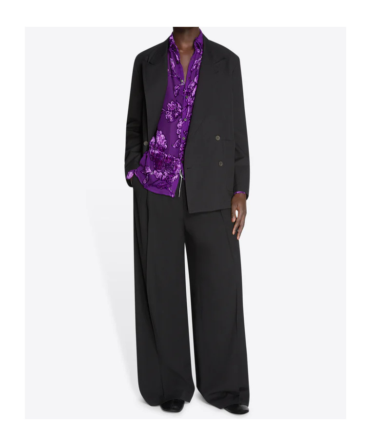 Dries Van Noten Double-breasted Suit Jacket In Blue
