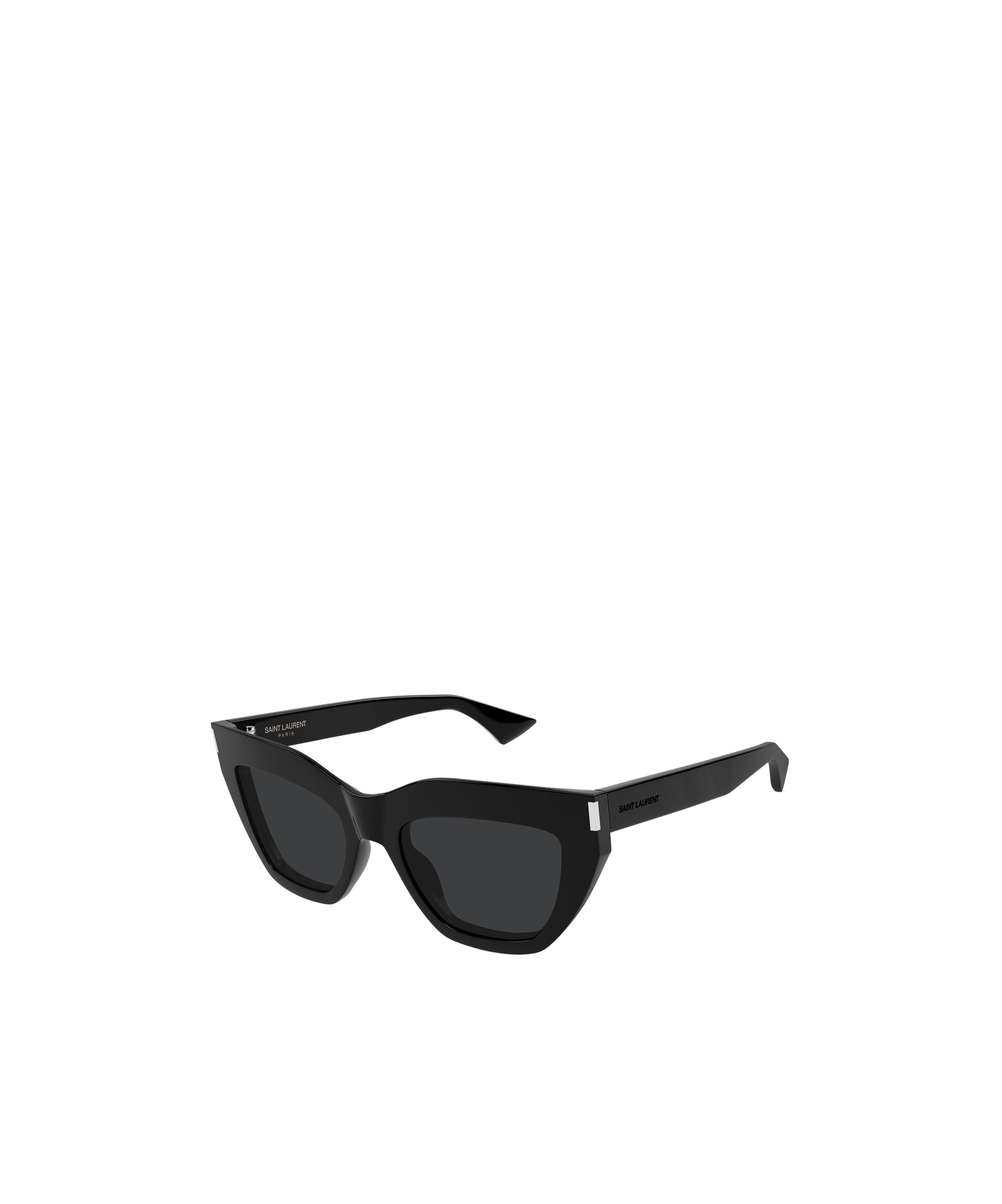 Saint Laurent Black-black-black Recycled Acetate Sunglasses In Black