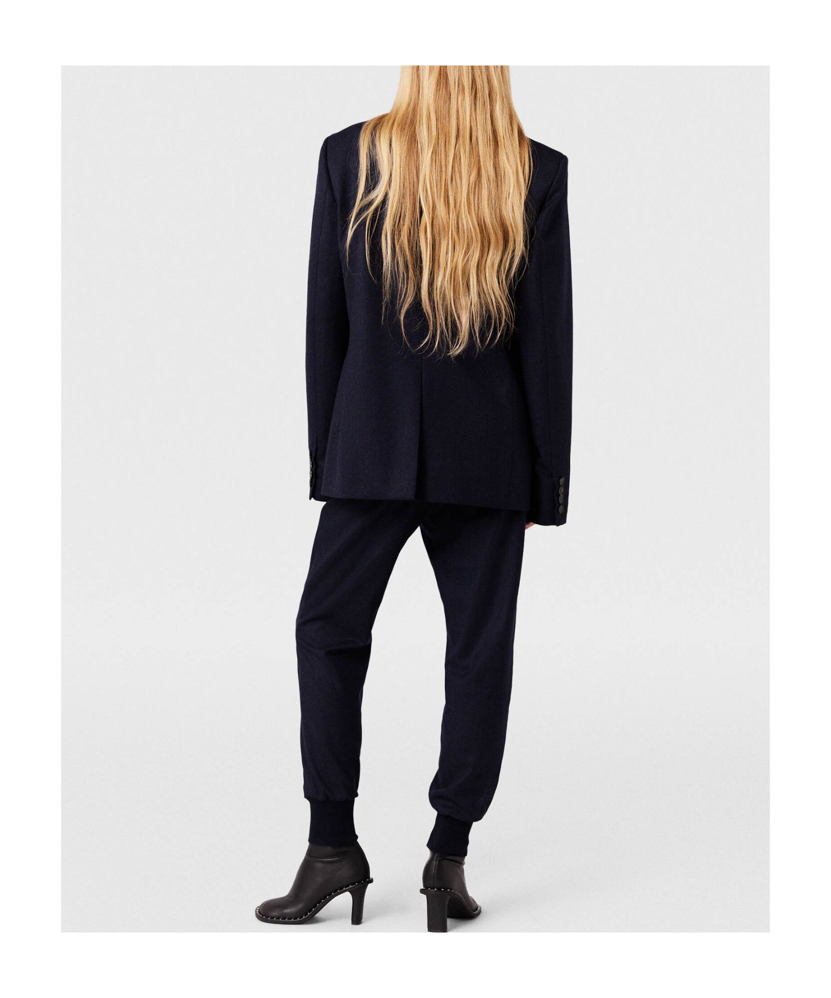 Shop Stella Mccartney Elasticated Ankles Flannel Joggers In Black
