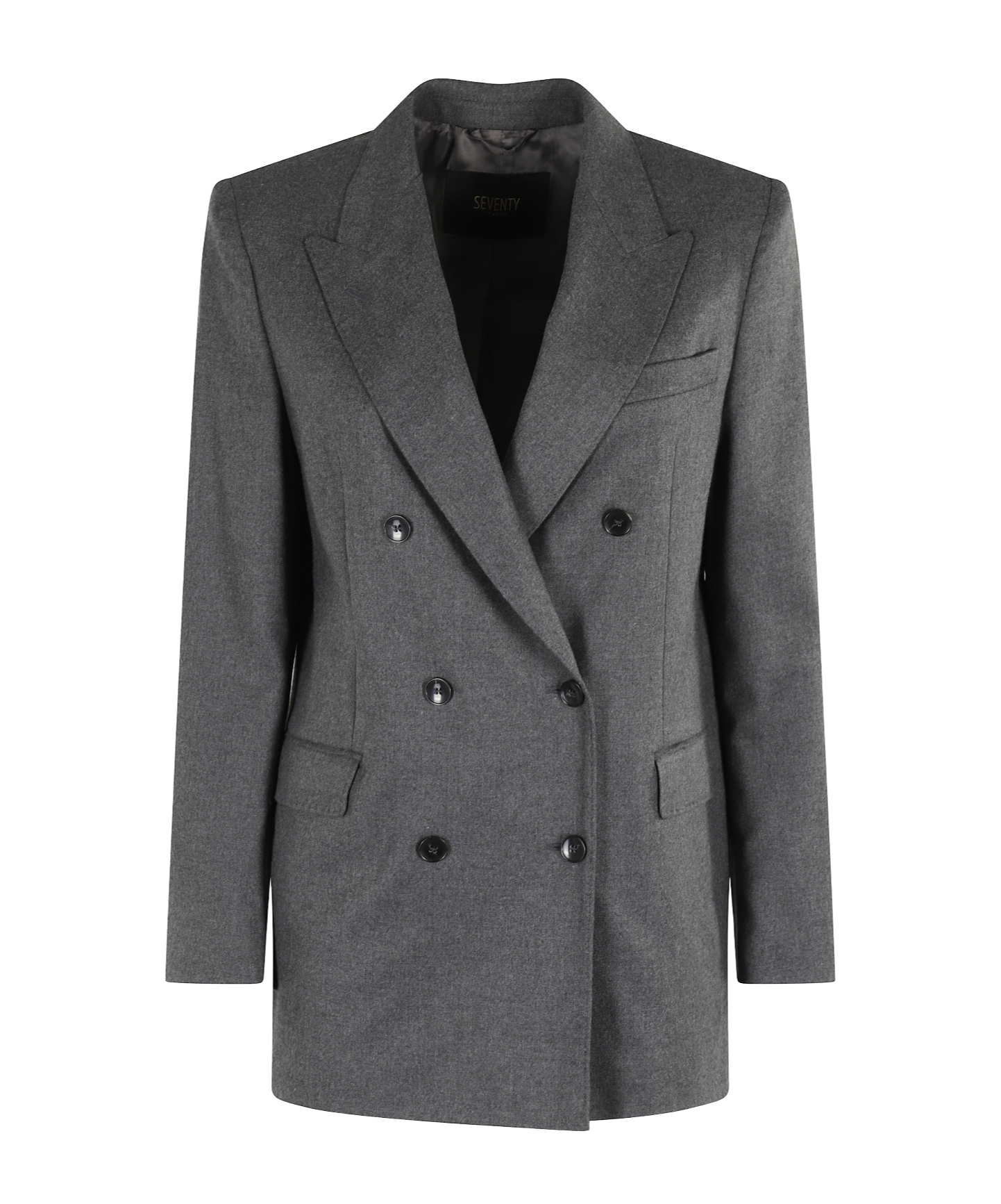 Seventy Double-breasted Blazer In Gray