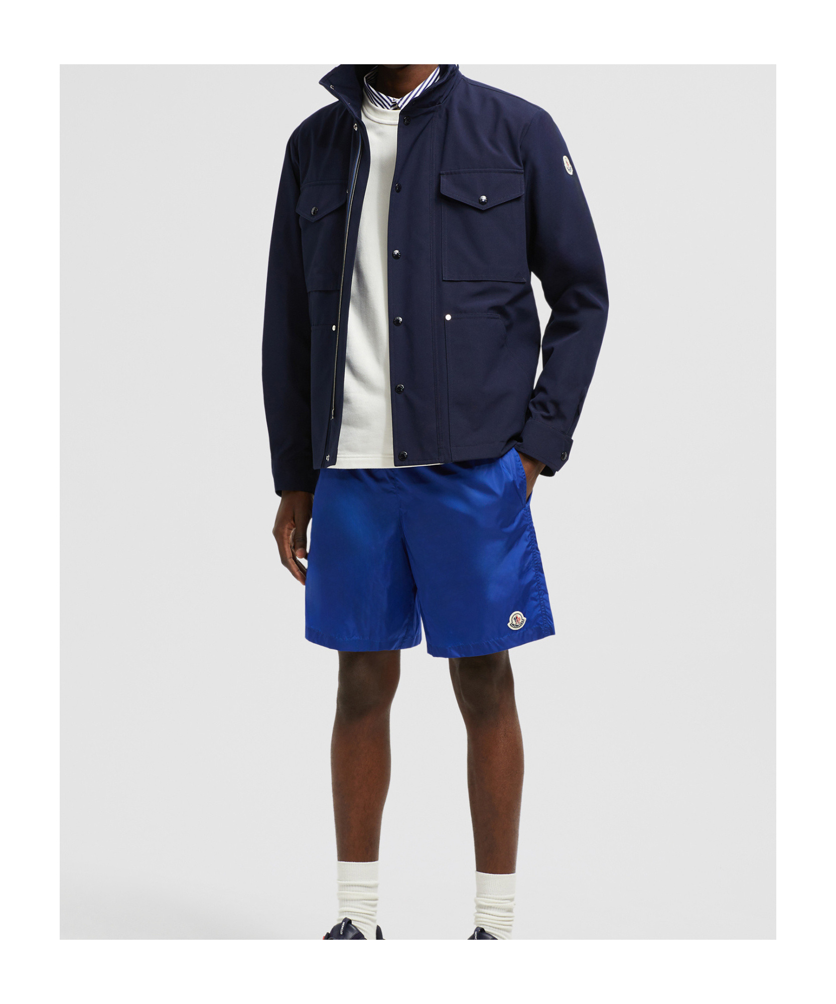 Moncler Veste D'exterieur Droite In Blue