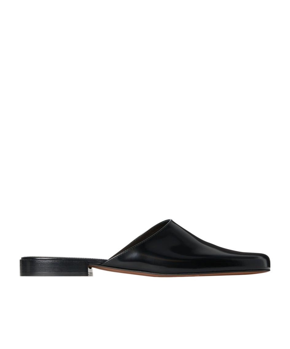 The Row Penelope Mule In Leather In Black