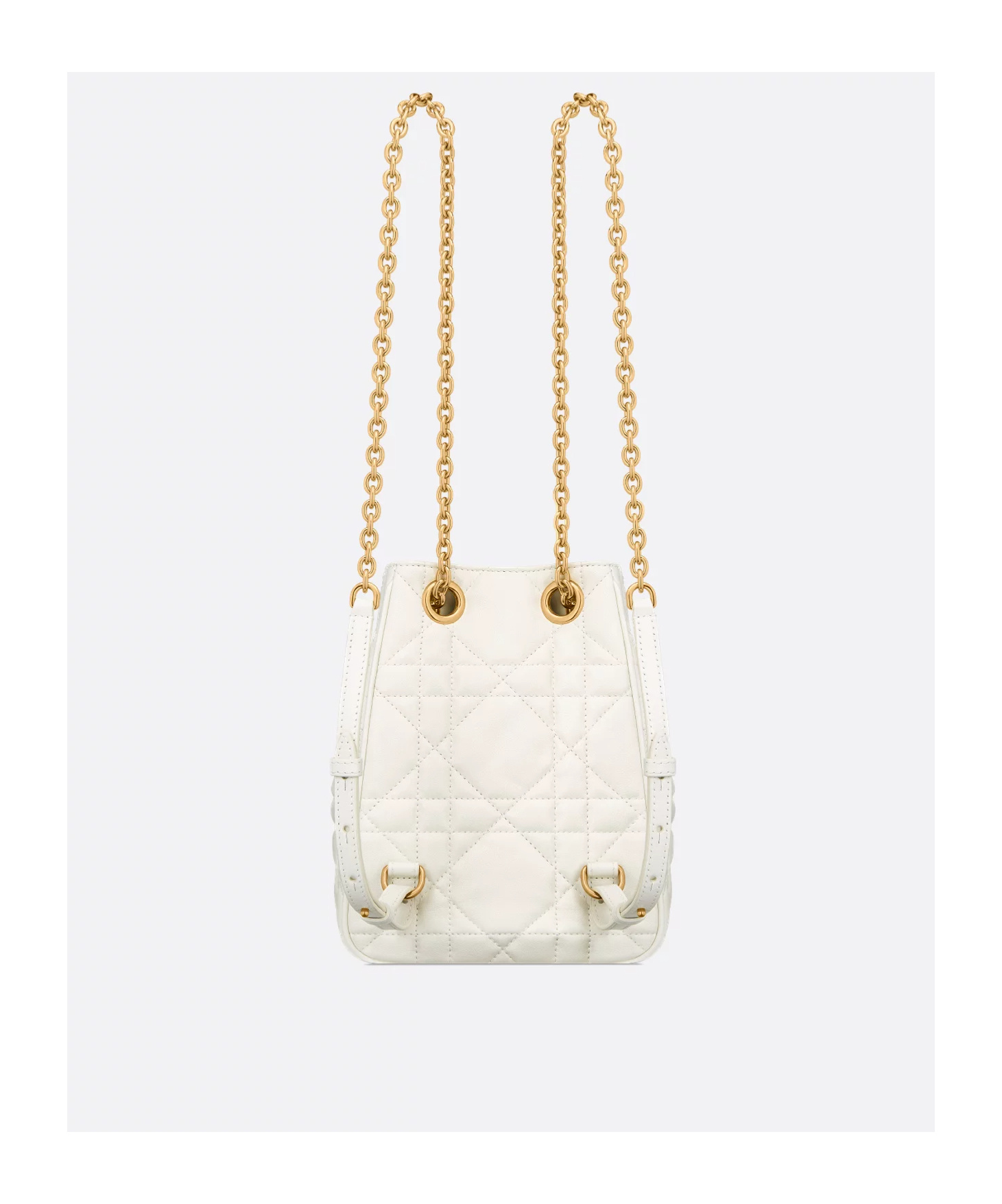Dior Drawstring Backpack In White