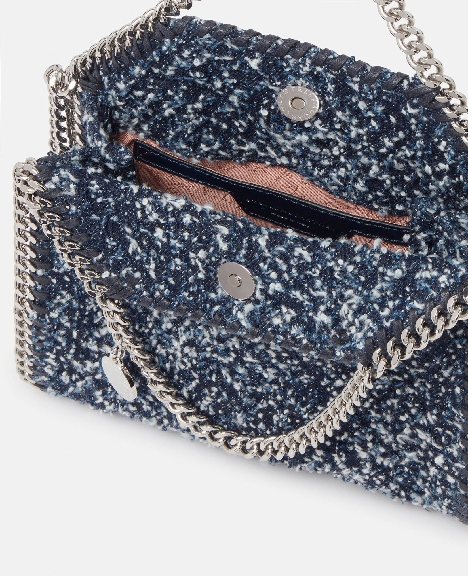 Stella Mccartney Falabella Tiny Boucle Tote Bag In Black