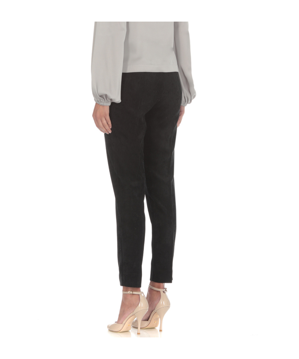 D Exterior D.exterior Tapered Corduroy Pants In Black