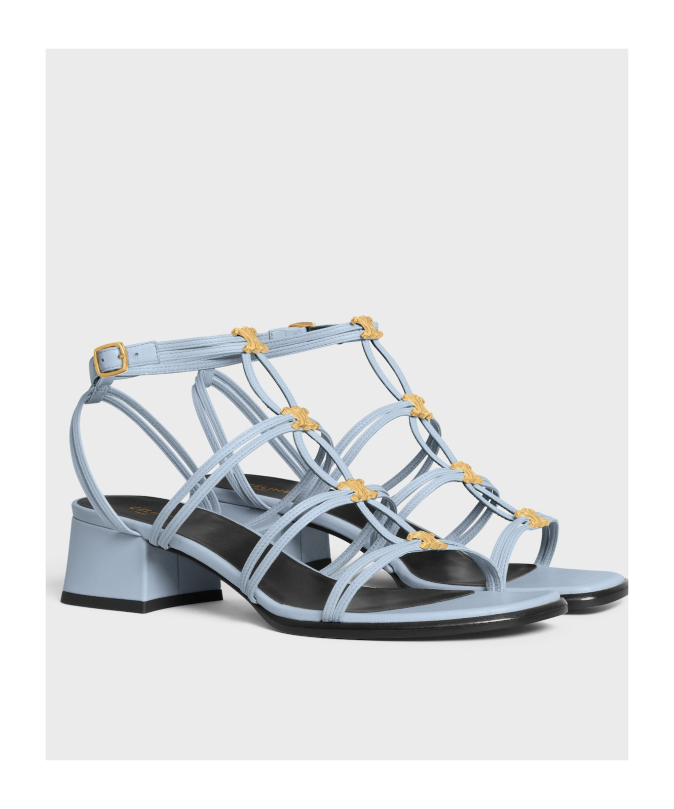 CELINE CELINE CLEMENCE MULTI TRIOMPHE SANDAL IN LAMBSKIN