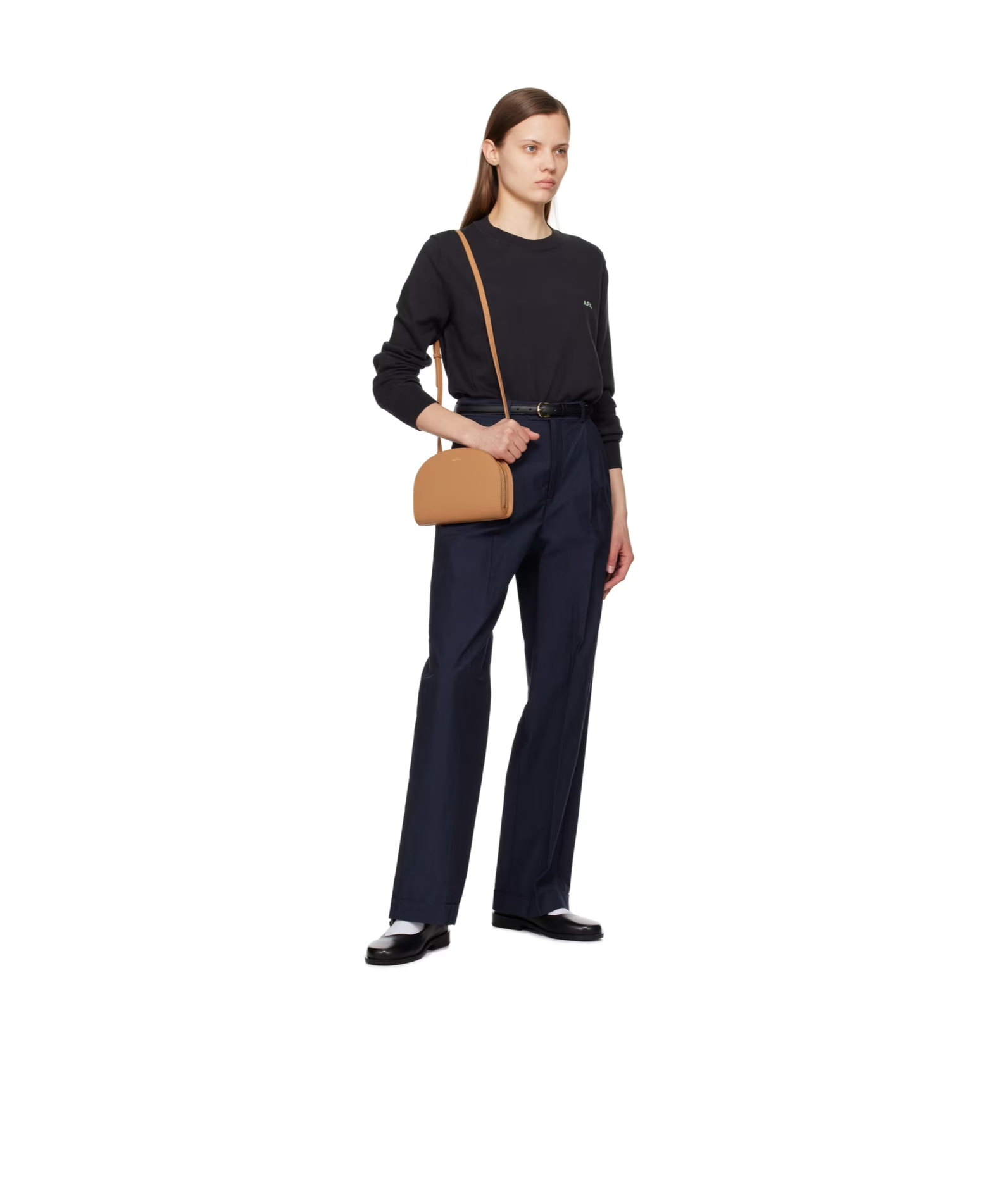 Apc Adjustable Shoulder Strap Logo Shoulder Bag In Brown