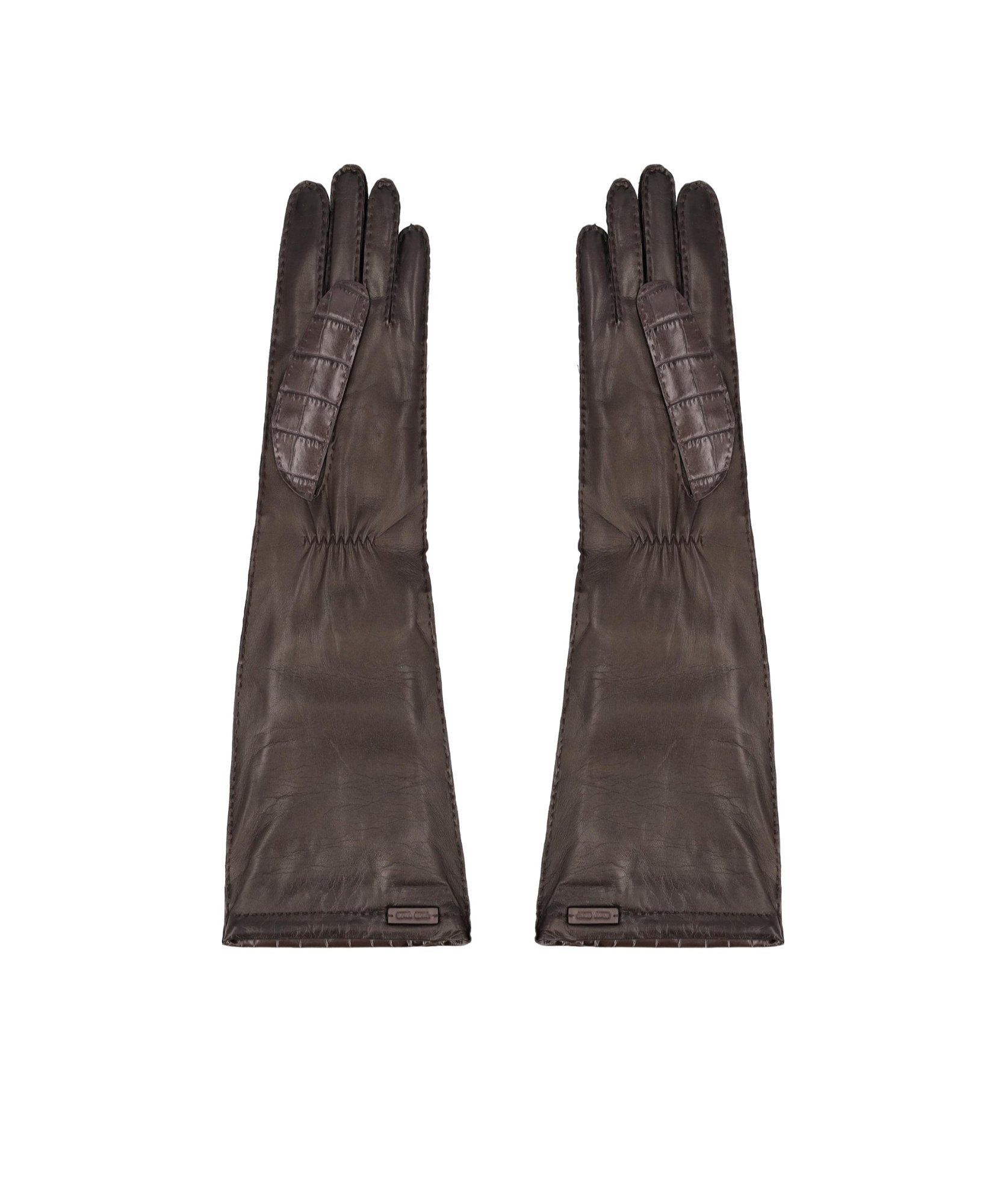 Miu Miu Five-finger Gloves In Black