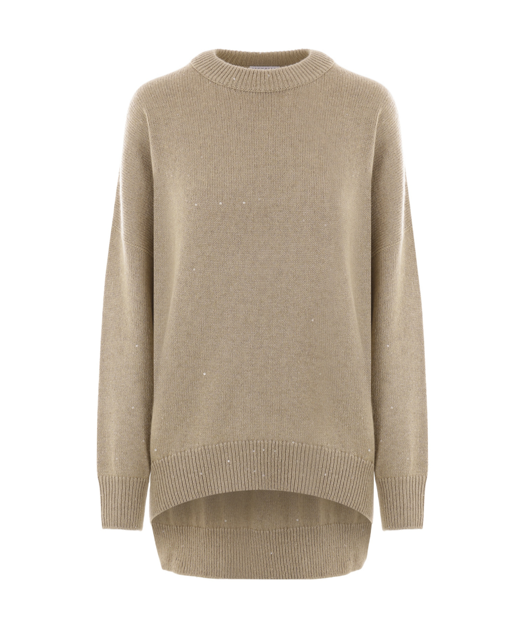 Brunello Cucinelli Sequin-embellished Crew-neck Jumper In Nude