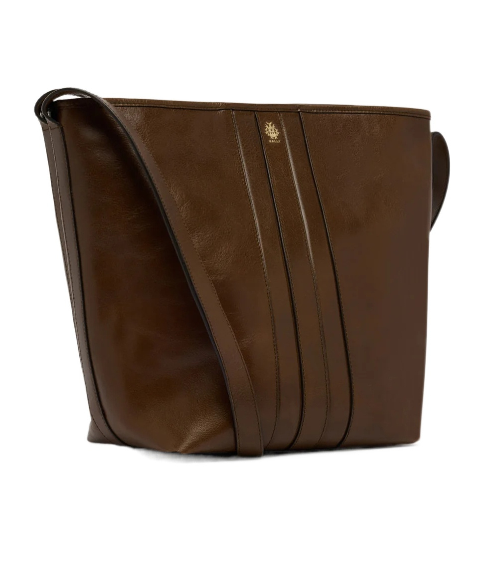 Bally Beckett Bucket Bag In Brown Leather In Brown