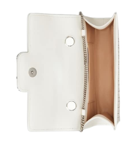 Roger Vivier Jewel Efflorescence Mini Leather Handbag In Cream