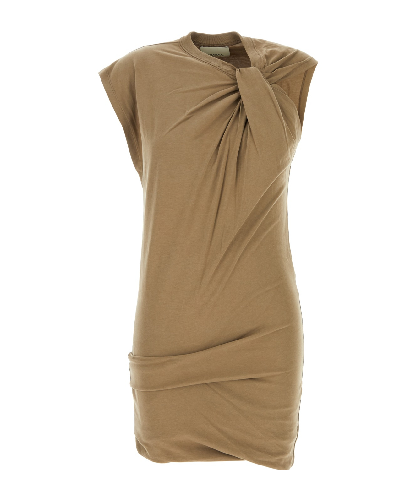 Isabel Marant Leany Asymmetric T-shirt Dress In Brown