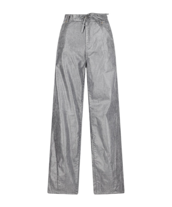 Darkpark Iris - Paper Bag Lurex Flock Denim In Gray