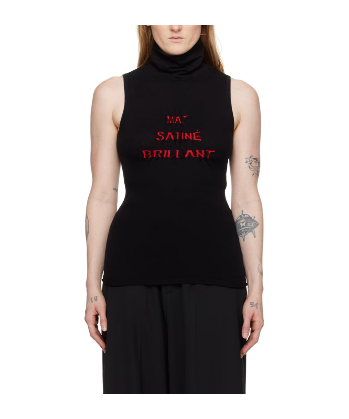 Shop Mm6 Maison Margiela Jacquard Top In Black