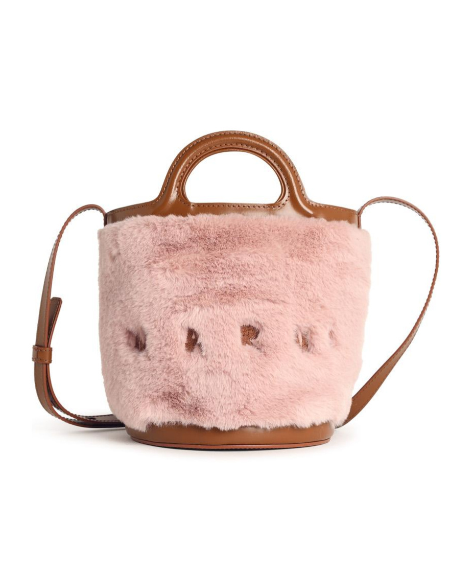 Marni Logo-detailed Handbag In Pink