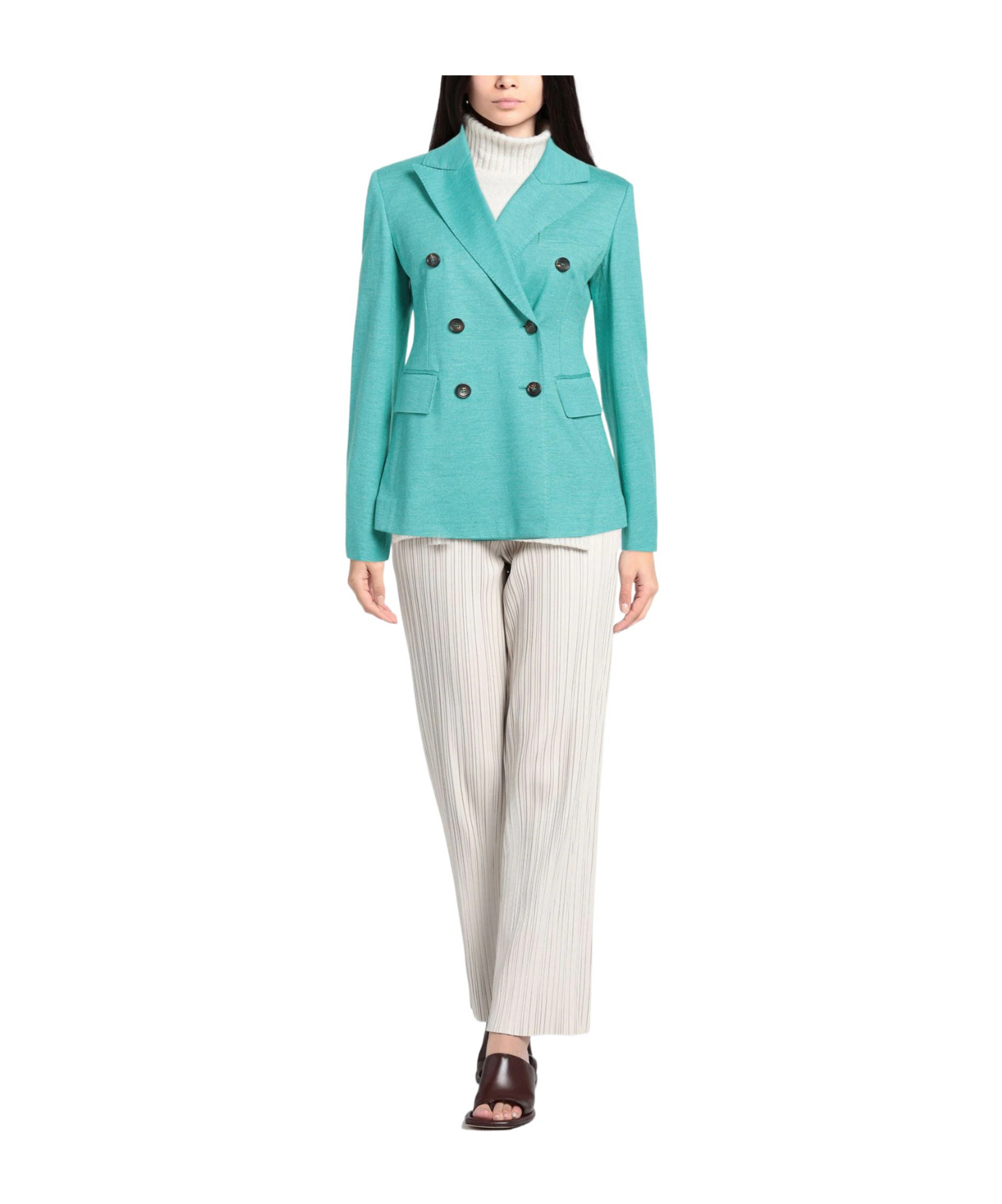 Max Mara Double-breasted Blazer In Blue