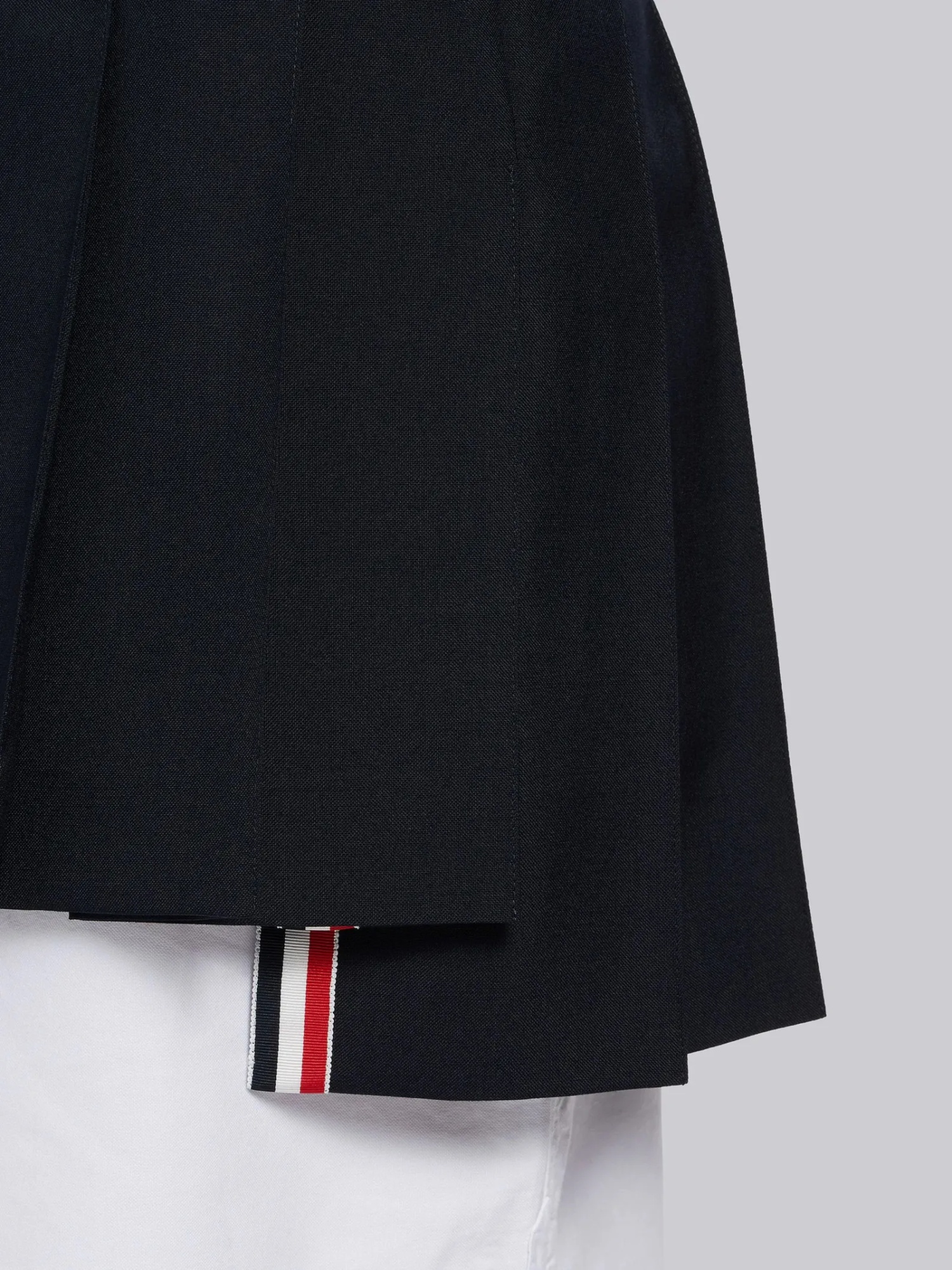 Thom Browne Asymmetric Design Mini Wool Skirt In Black