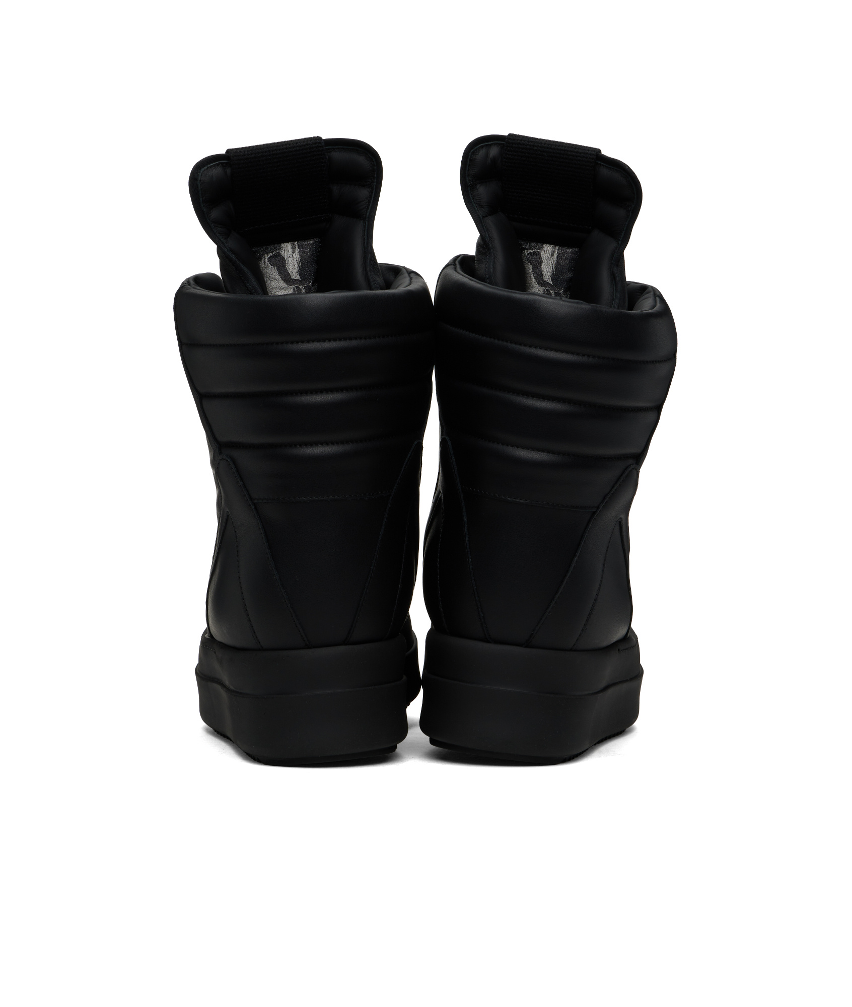Rick Owens Mega Geobasket High-top Casual Shoes In Black