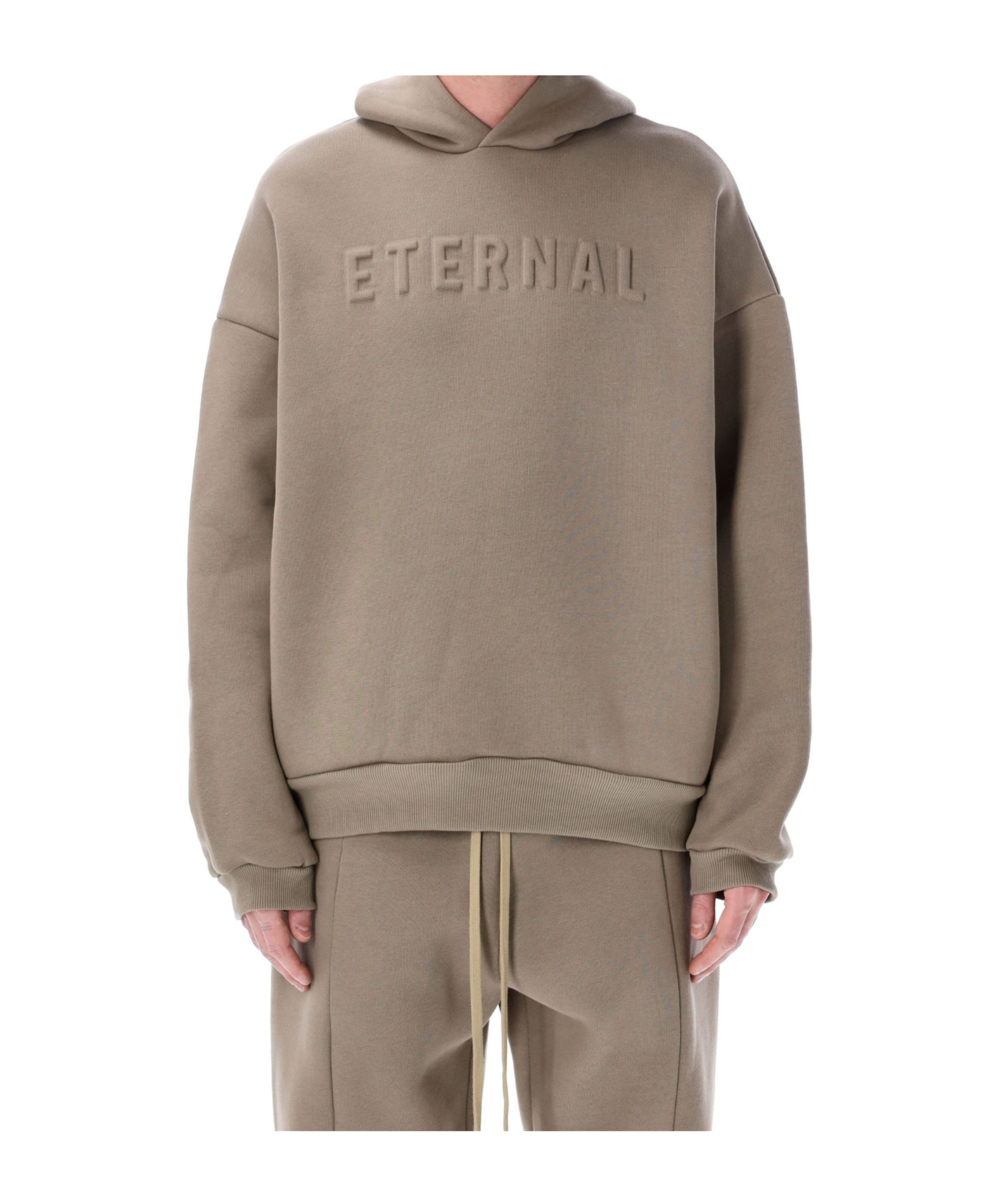 Fear Of God Beige Cotton Eternal Sweatshirt With Embossed Logo In Brown