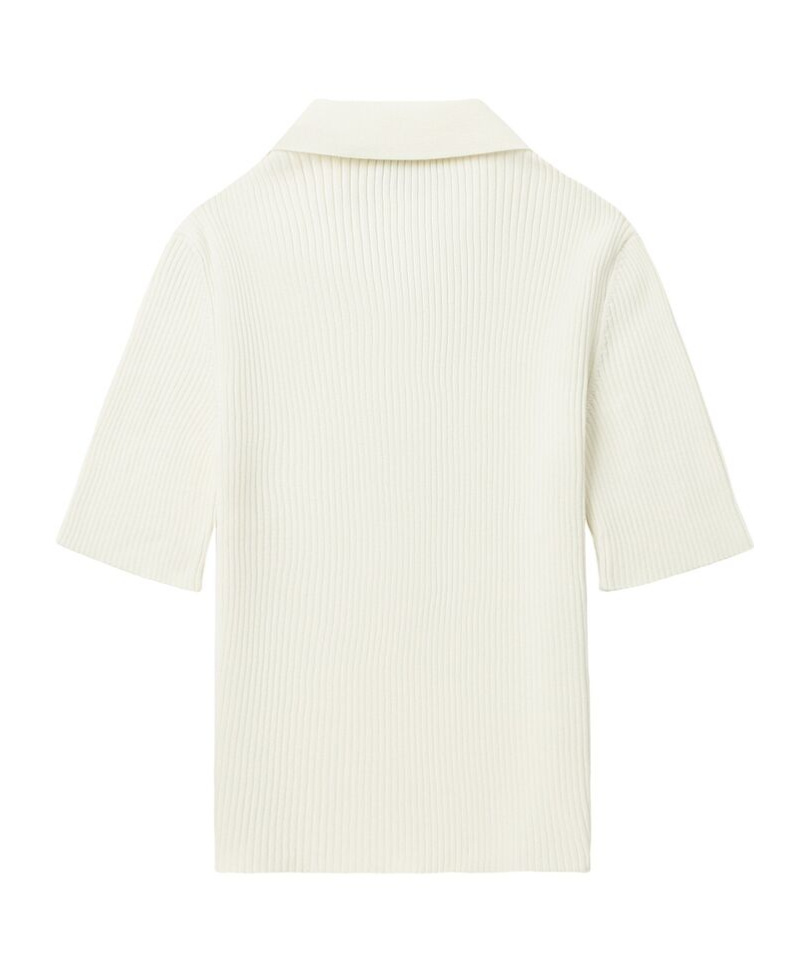 Apc Danae Cotton Polo Shirt In White