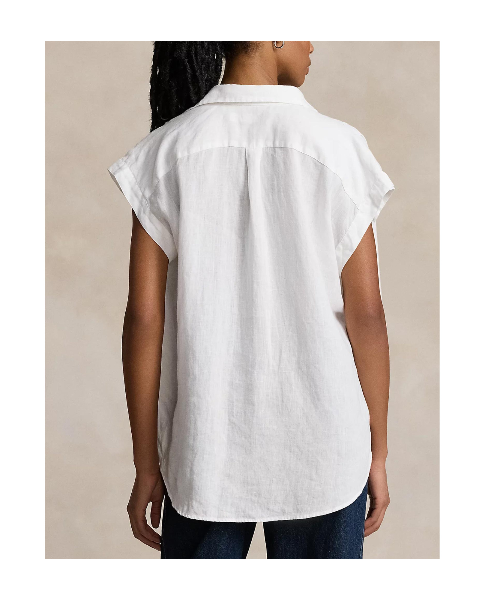 Polo Ralph Lauren Ss Lra St Short Sleeve Button Front Shirt In White