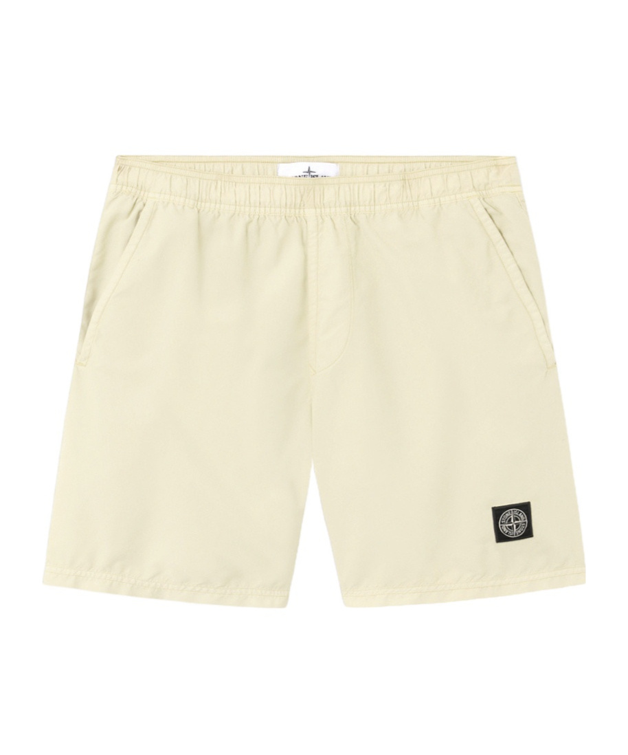 Stone Island Mid-length Swim Trunks In Neutral