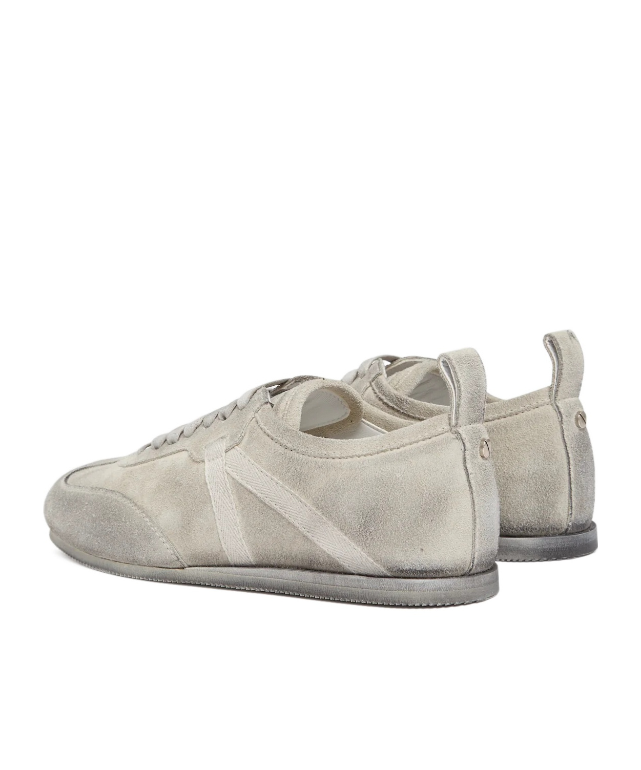 Ann Demeulemeester Siru Low-top Boxing Sneakers In Gray