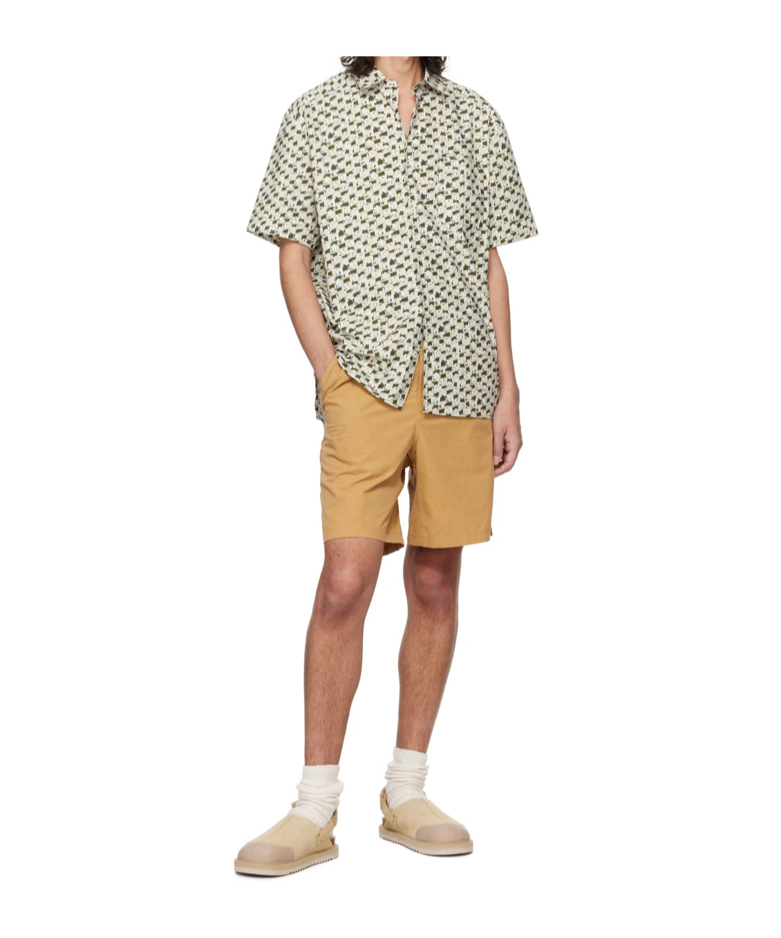 Apc Graphic-print Cotton Shirt In White