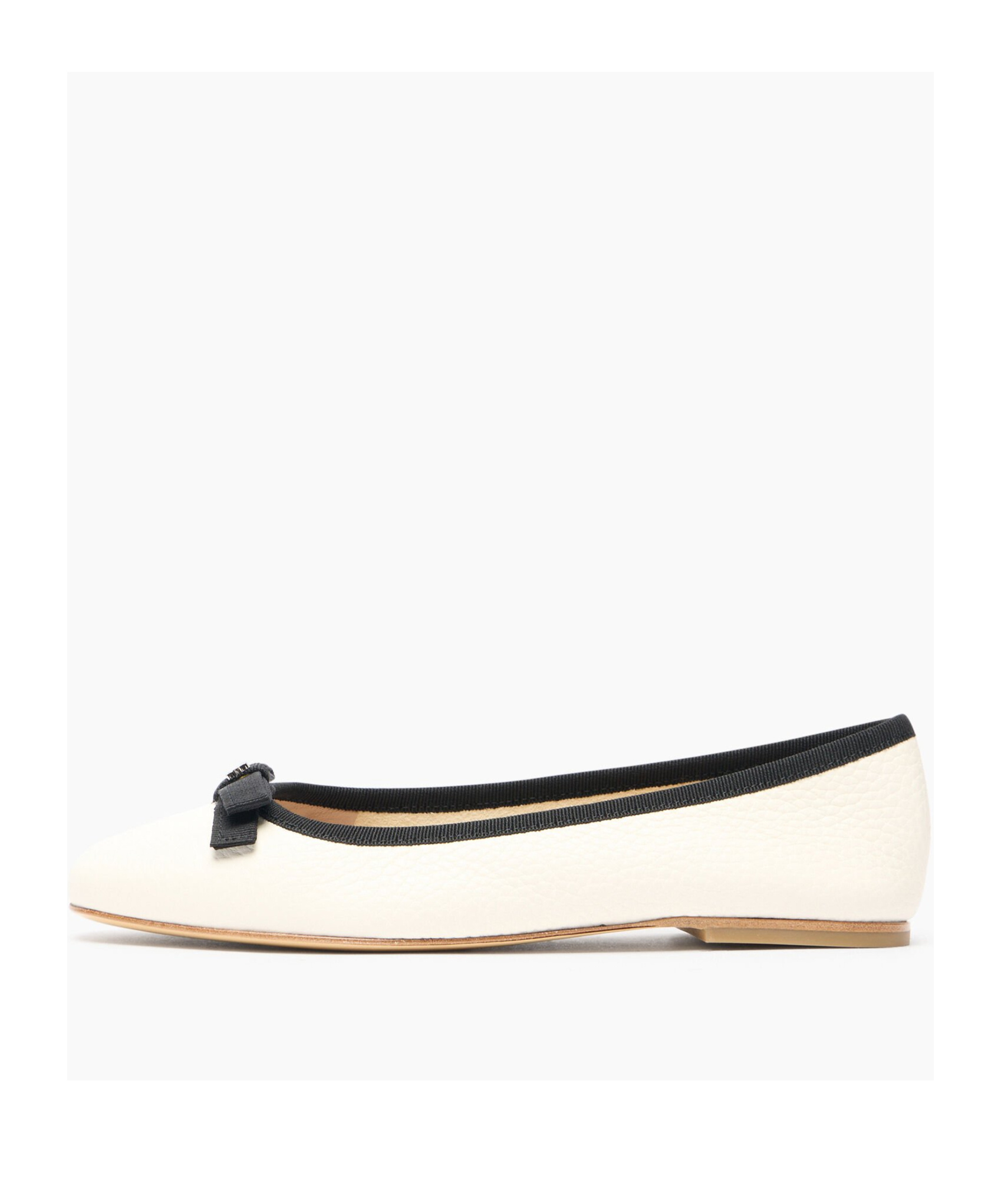 Casadei Leather Ballet Flats In White