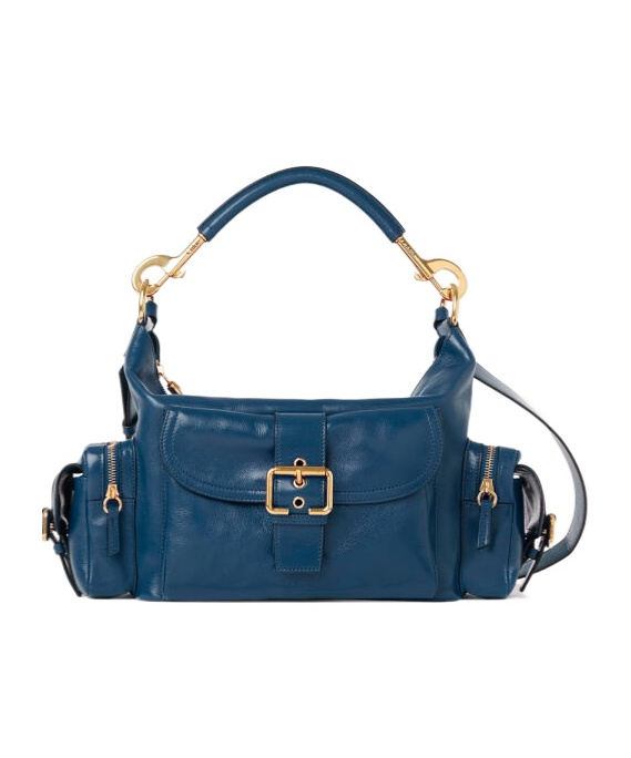 Chloé Womens Chloe Camera Medium Leather Shoulder Bag In Blue