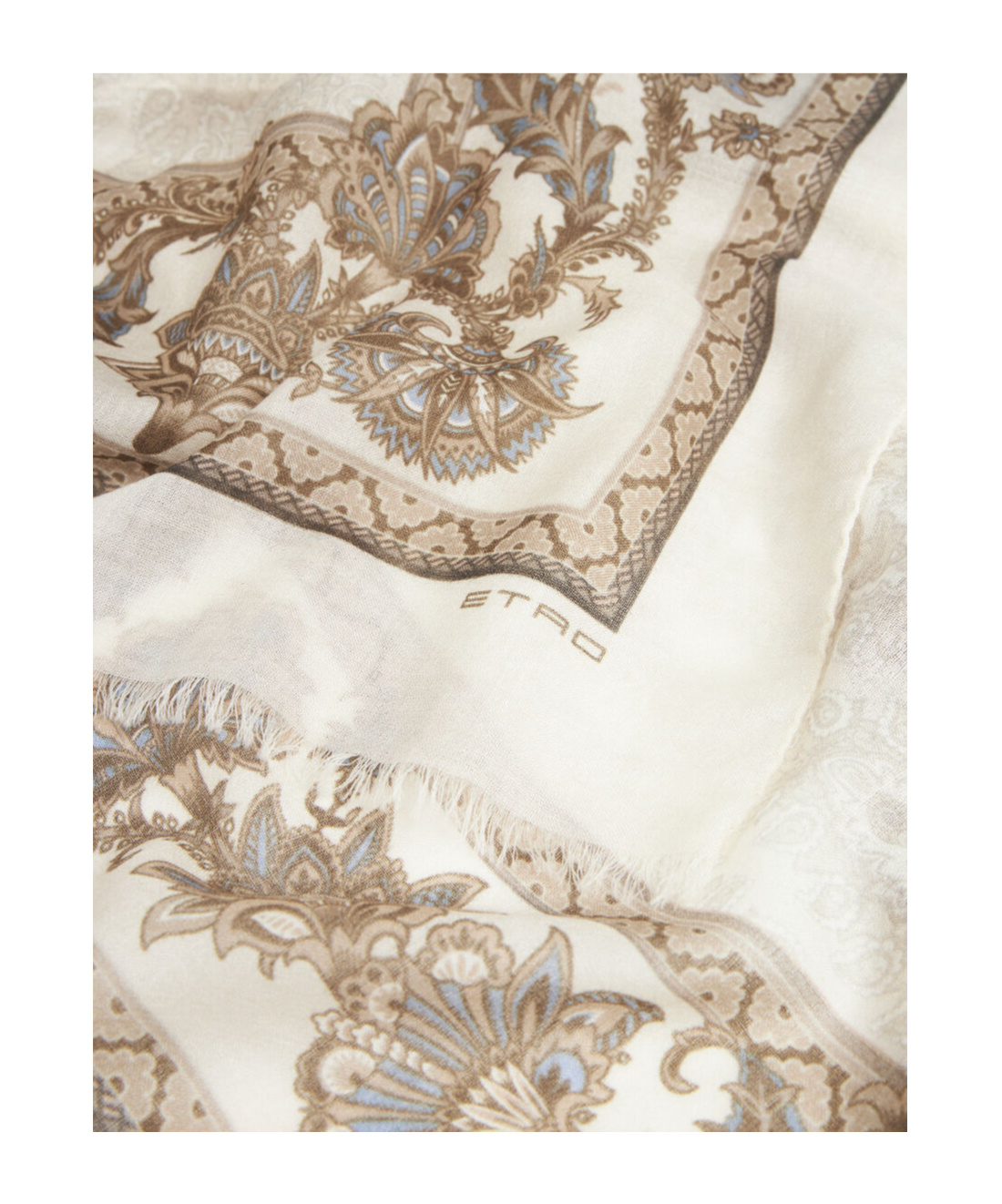 Etro Floral Printed Scarf In Nude