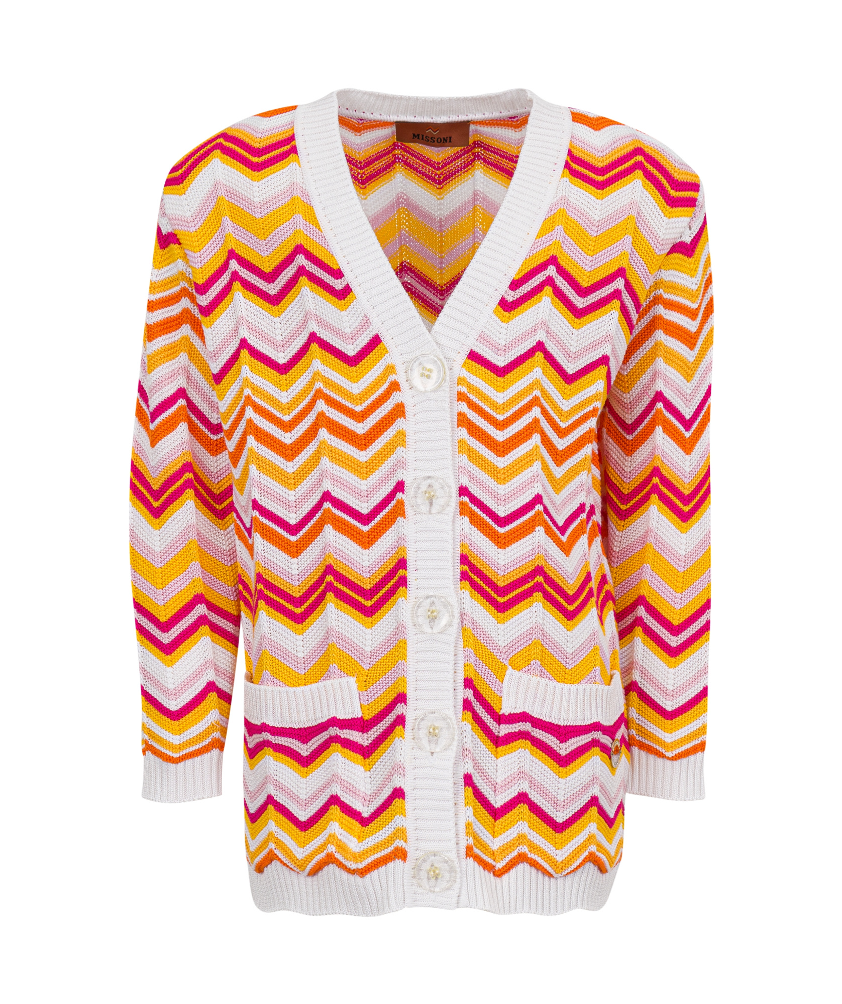 Missoni Long-sleeved Knitted Cardigan In Multicolor