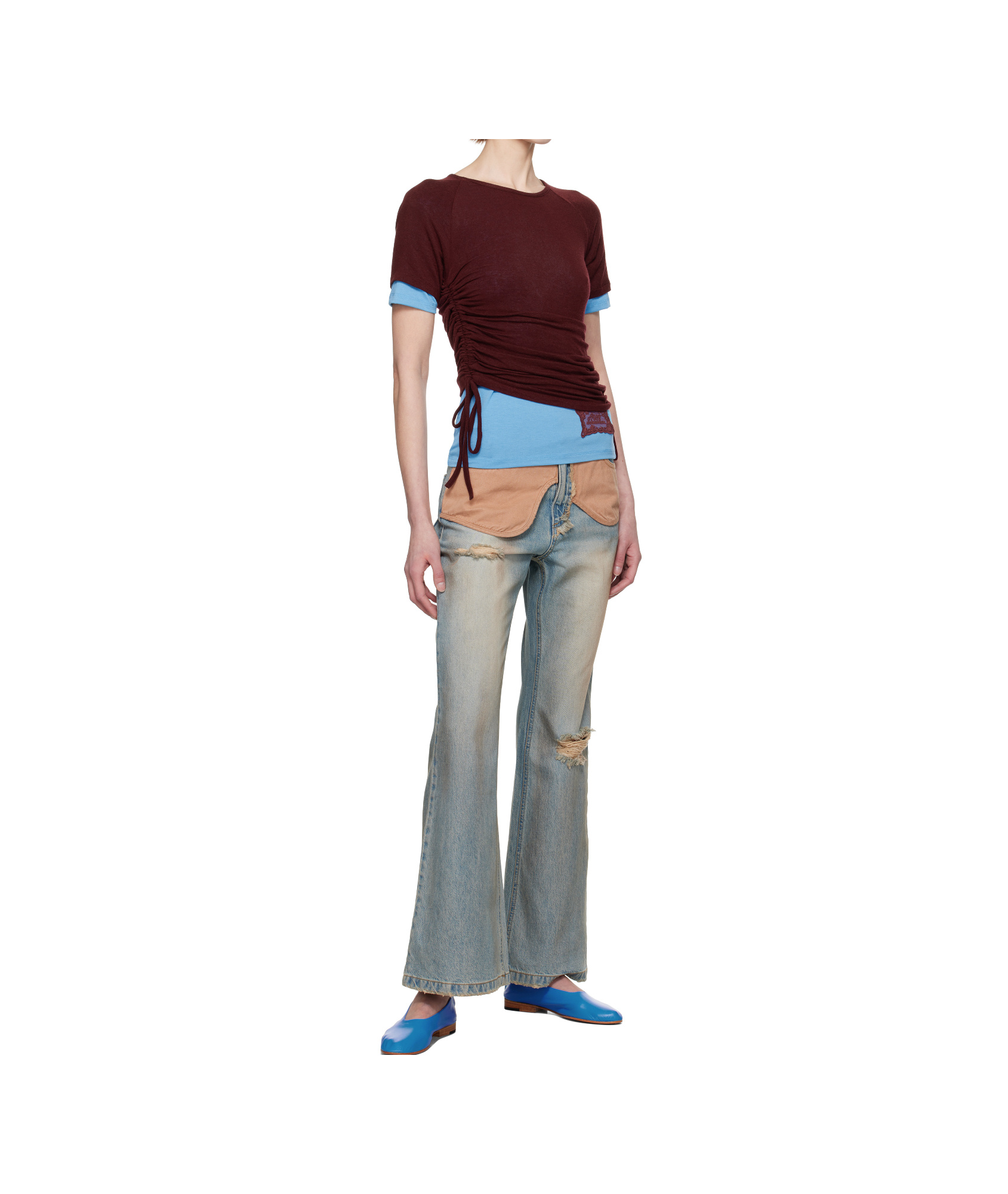 Andersson Bell Cindy String Layered T-shirt In Multicolor