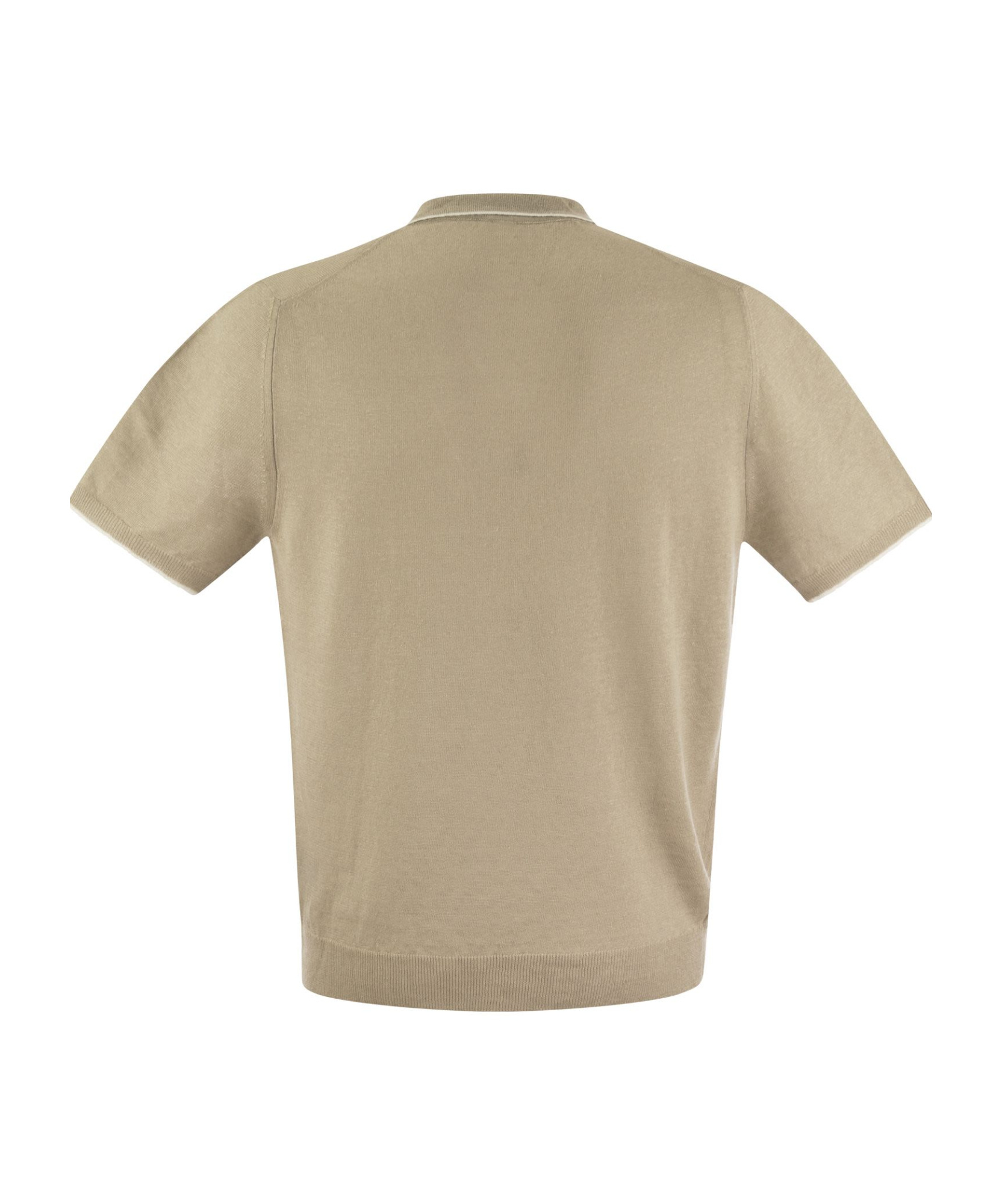 FEDELI COLOR-RIMMED POLO SHIRT