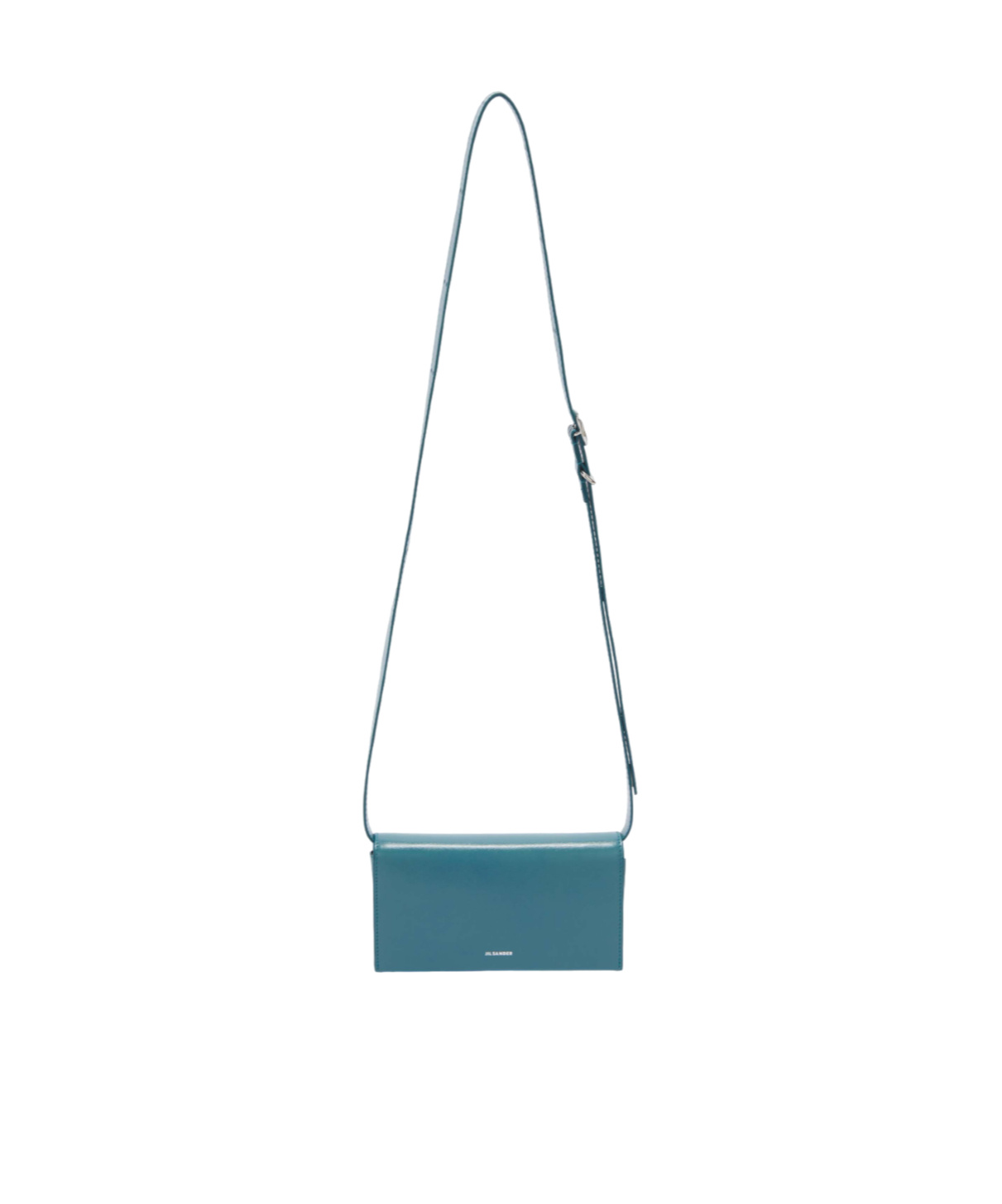 Jil Sander All-day Logo Embossed Small Crossbody Bag In Blue