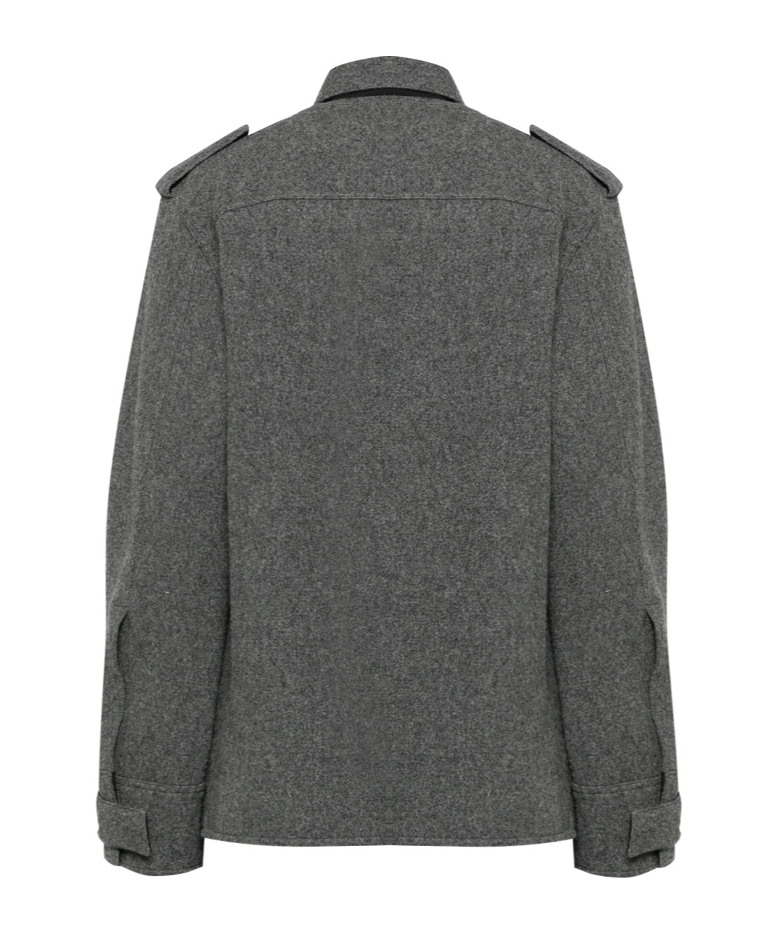 Jil Sander Structured Wool Shirt In Gray