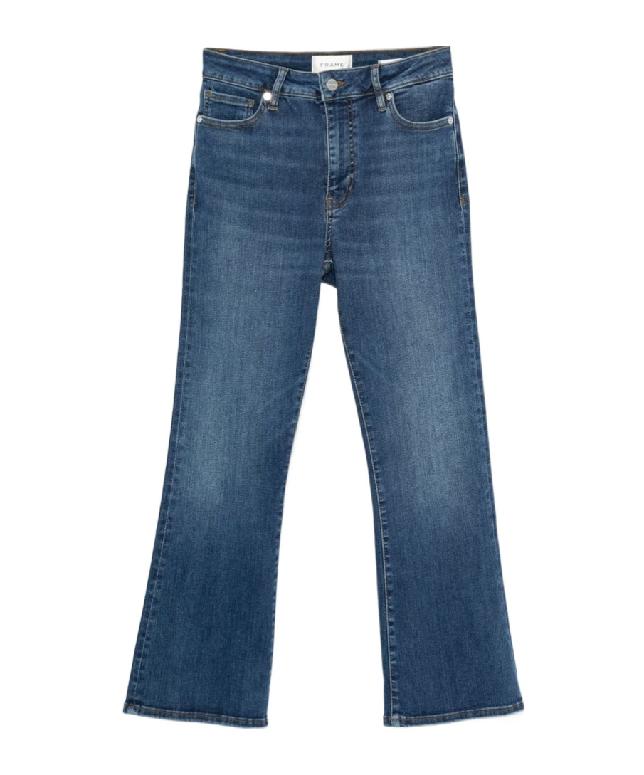 Frame Le Crop Mini Boot Jeans In Blue