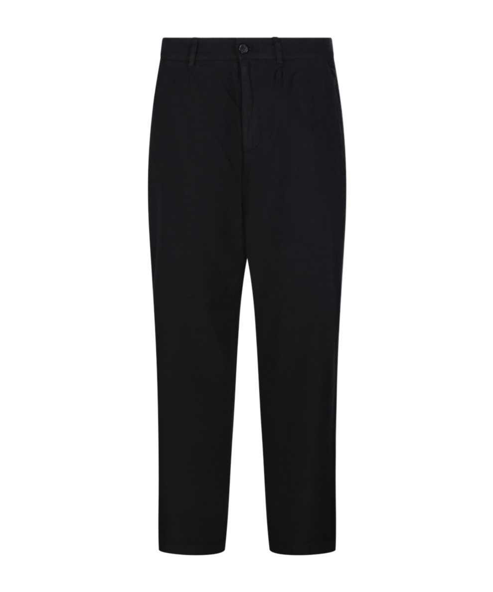 Department Five Linen-blend Trousers In Black