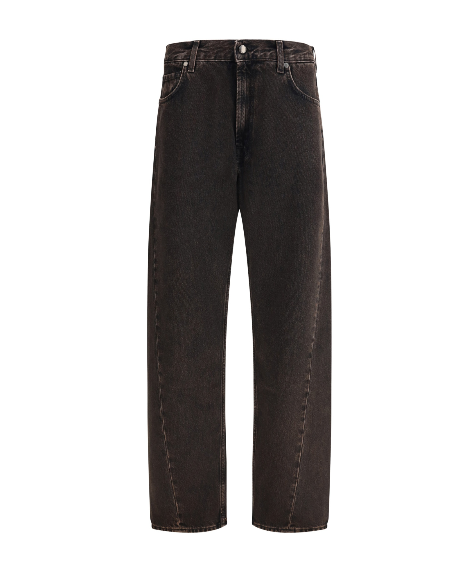 7 For All Mankind Twisted Modern Straight Jeans In Black