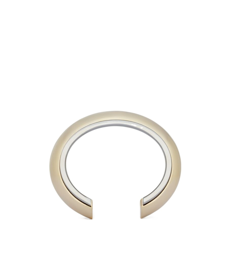 Saint Laurent Metal Embossed Bracelet In Yellow