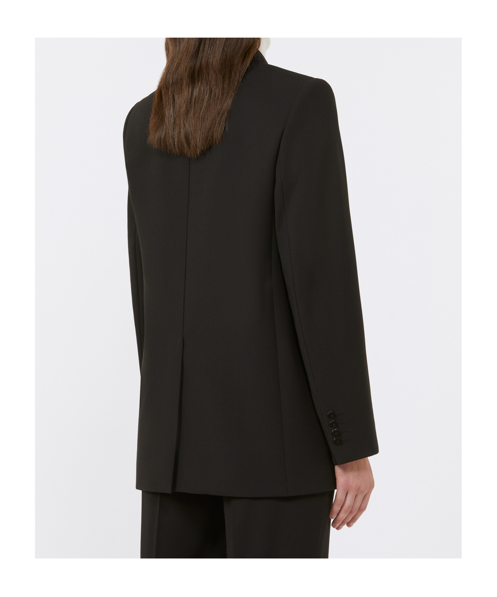 Max Mara Double-breasted Wool Blazer In Black