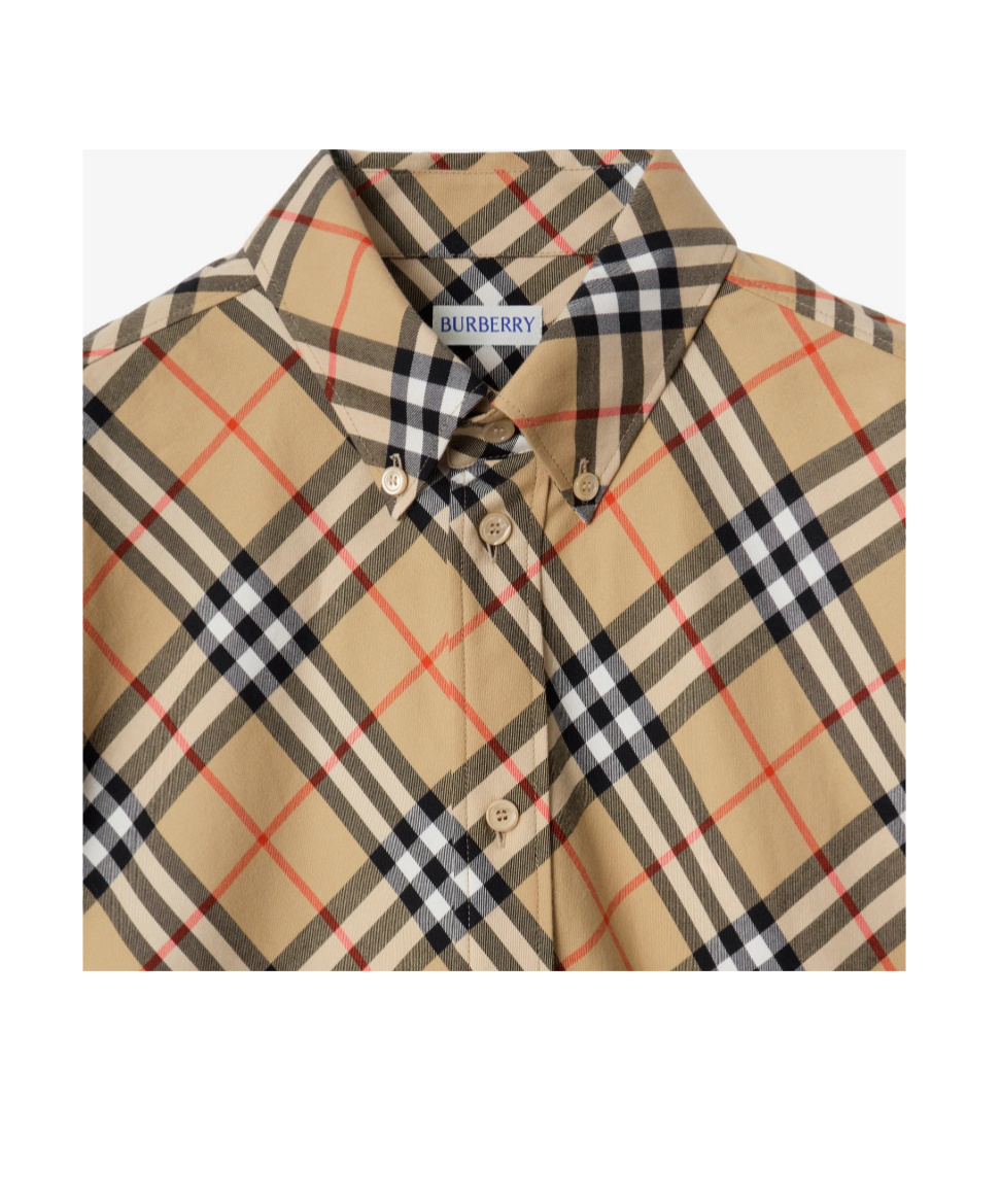Burberry Roan Relaxed Fit Check Cotton Flannel Shirt Clothing In Brown