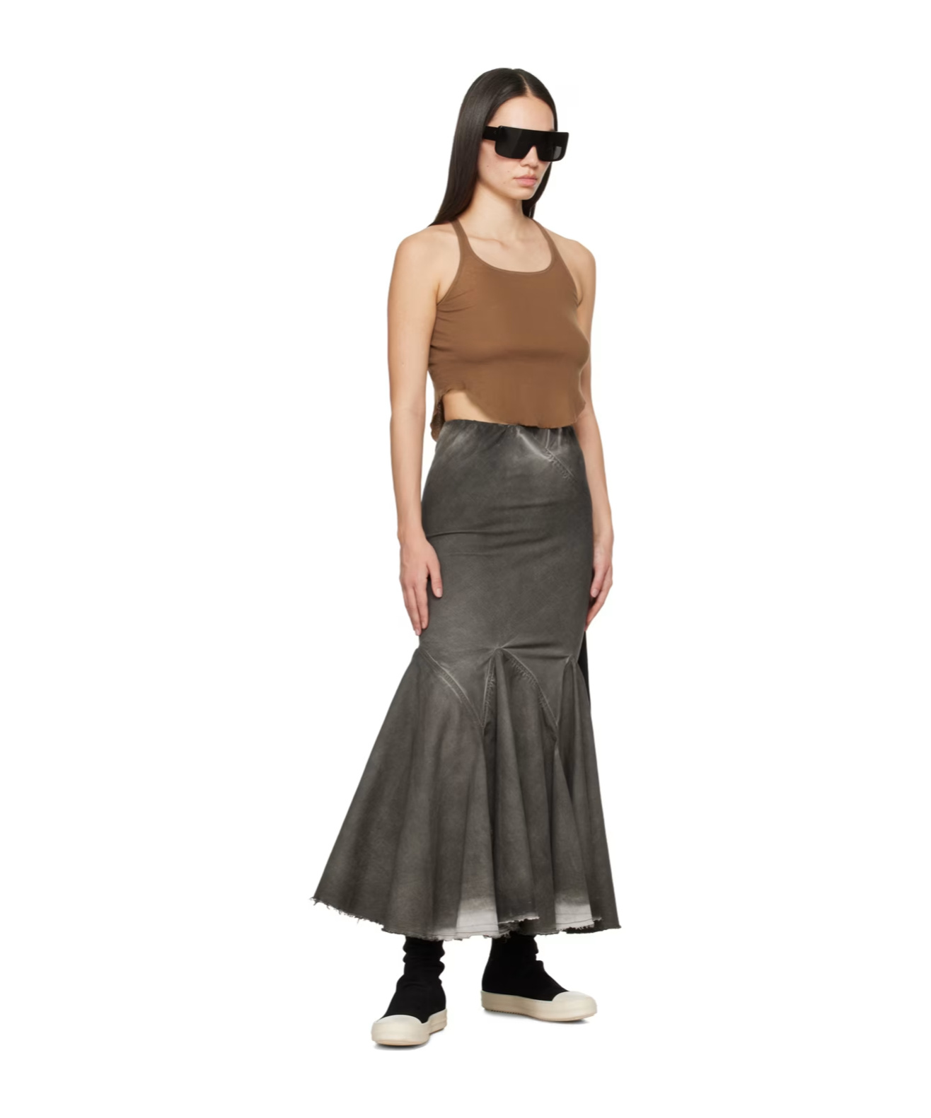 Rick Owens Drkshdw Raw-hem Tank Top In Black